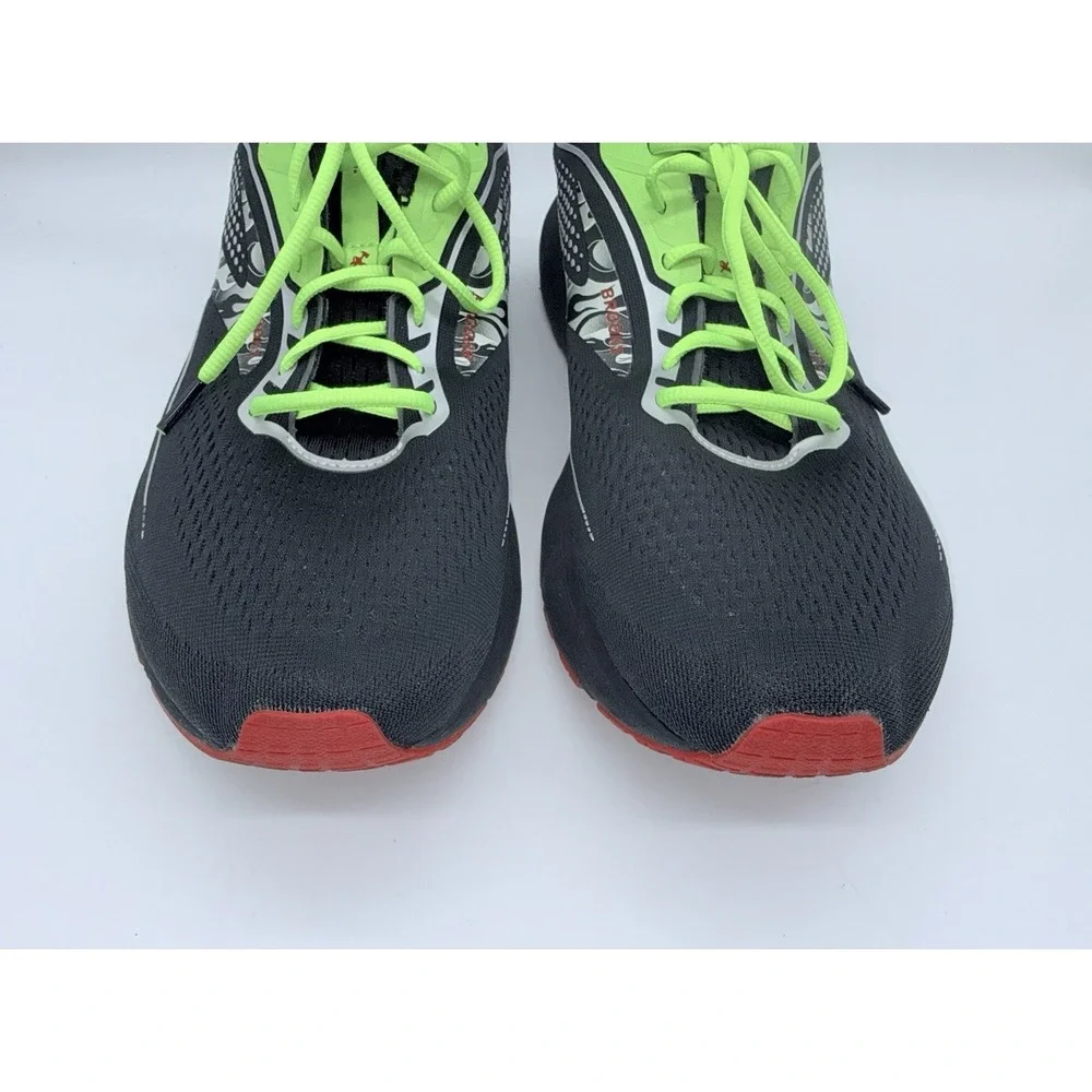 BROOKS Men's Trace Fire Dept Black Neon Yellow Running Shoes 1103881D011 Size 14
